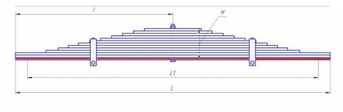 Лист № 1 рессоры задней Камаз-6520-2912101