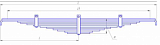 Рессора для а/м пр-ва Камского АЗ мод.5322 задняя ЕВРО (12 листов)     5322-2912012-02
